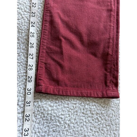 DAILY BLUE by ADRIANO GOLDSCHMIED Manya Corduroy Jeans Swing Burgundy Size 28 - Picture 10 of 12